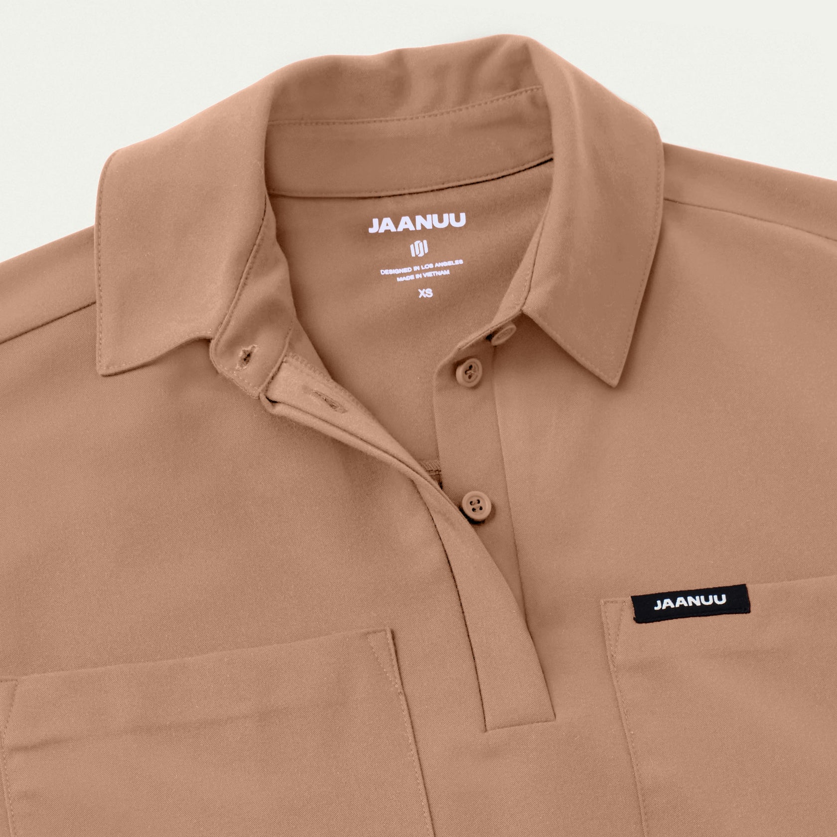 Acta Oversized 2-Pocket Scrub Top - Clay - WOMEN'S TOPS - Jaanuu