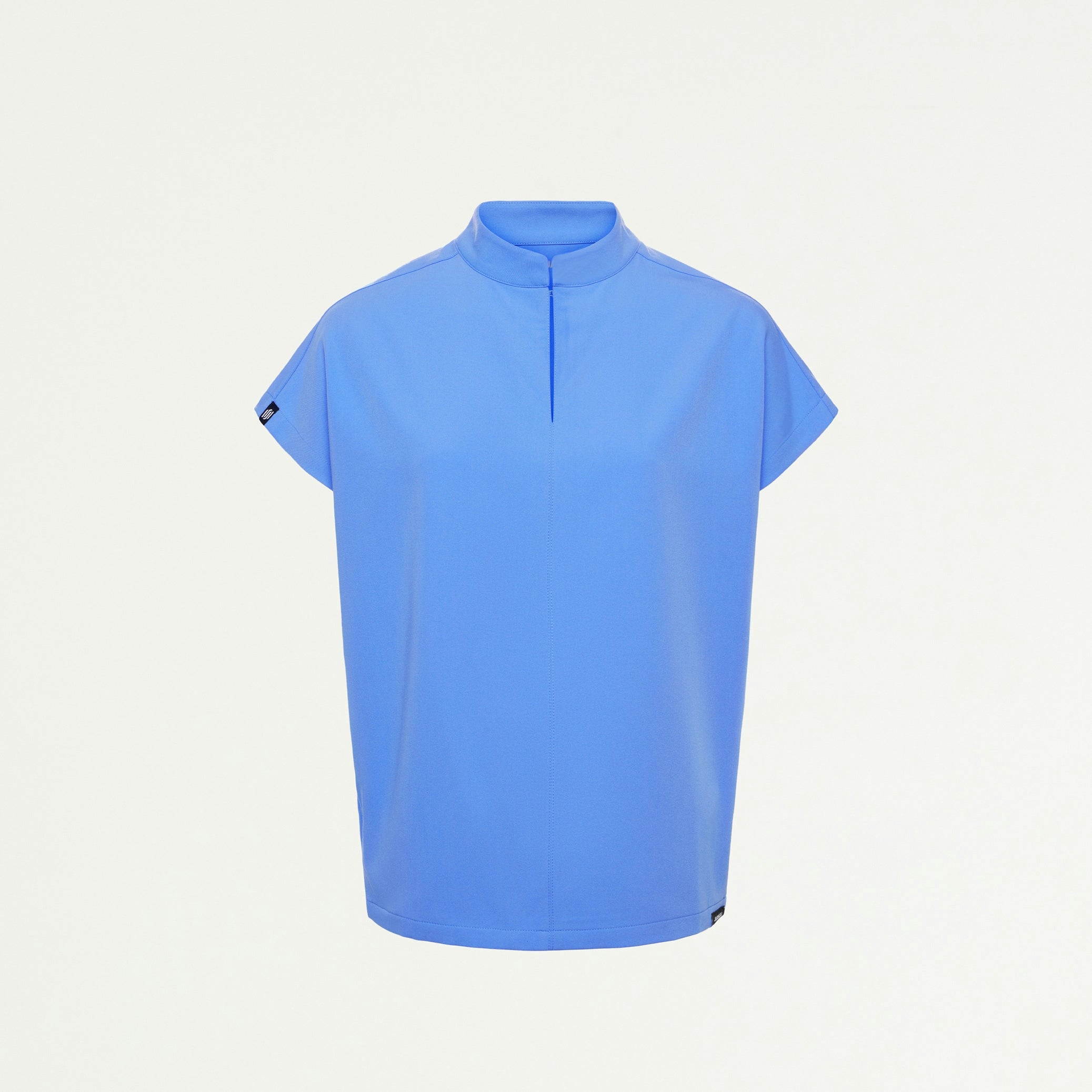 Aris Oversized 2-Pocket Scrub Top - Ceil Blue - WOMEN'S TOPS - Jaanuu