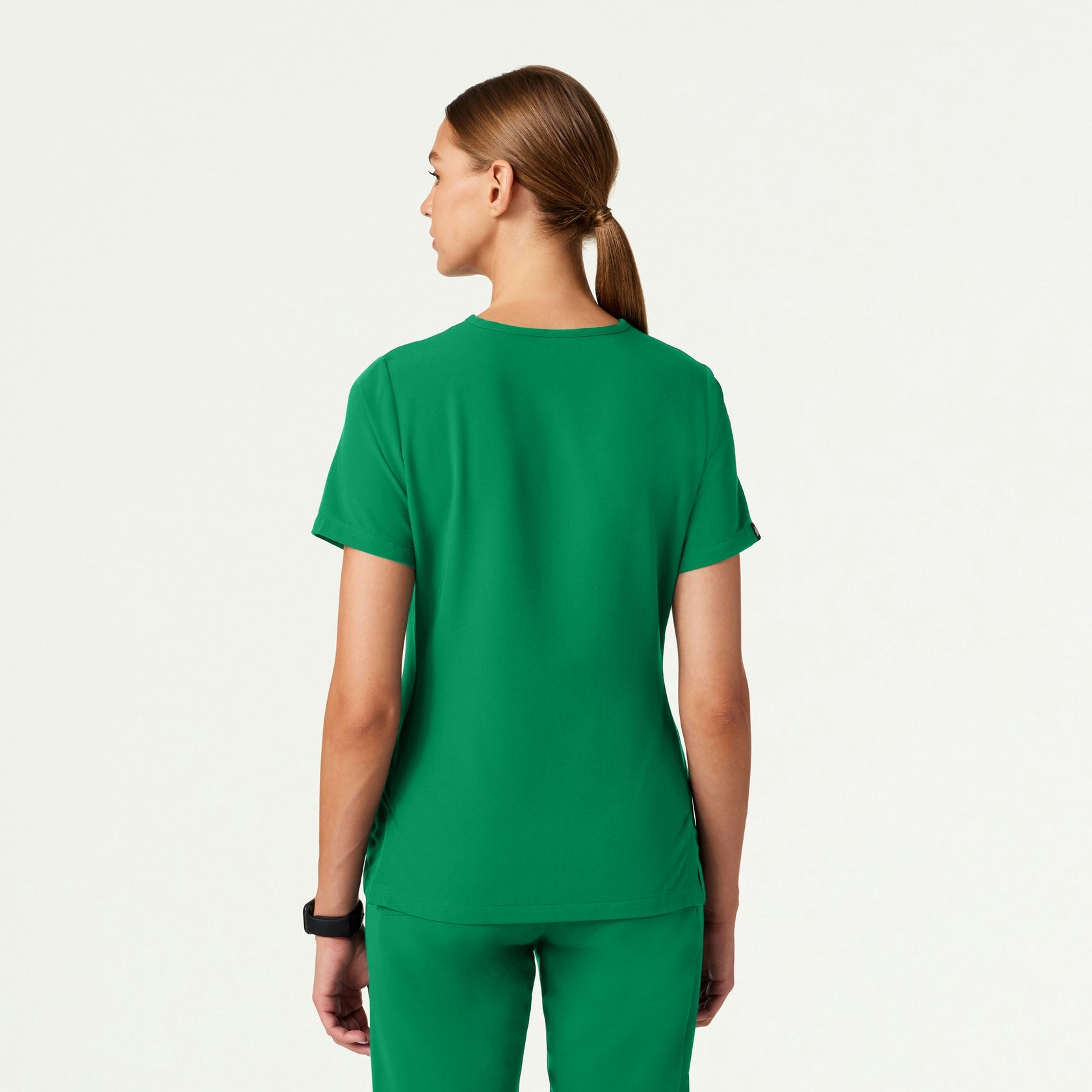Carte Slim 2-Pocket Scrub Top - Emerald Green - WOMEN'S TOPS - Jaanuu
