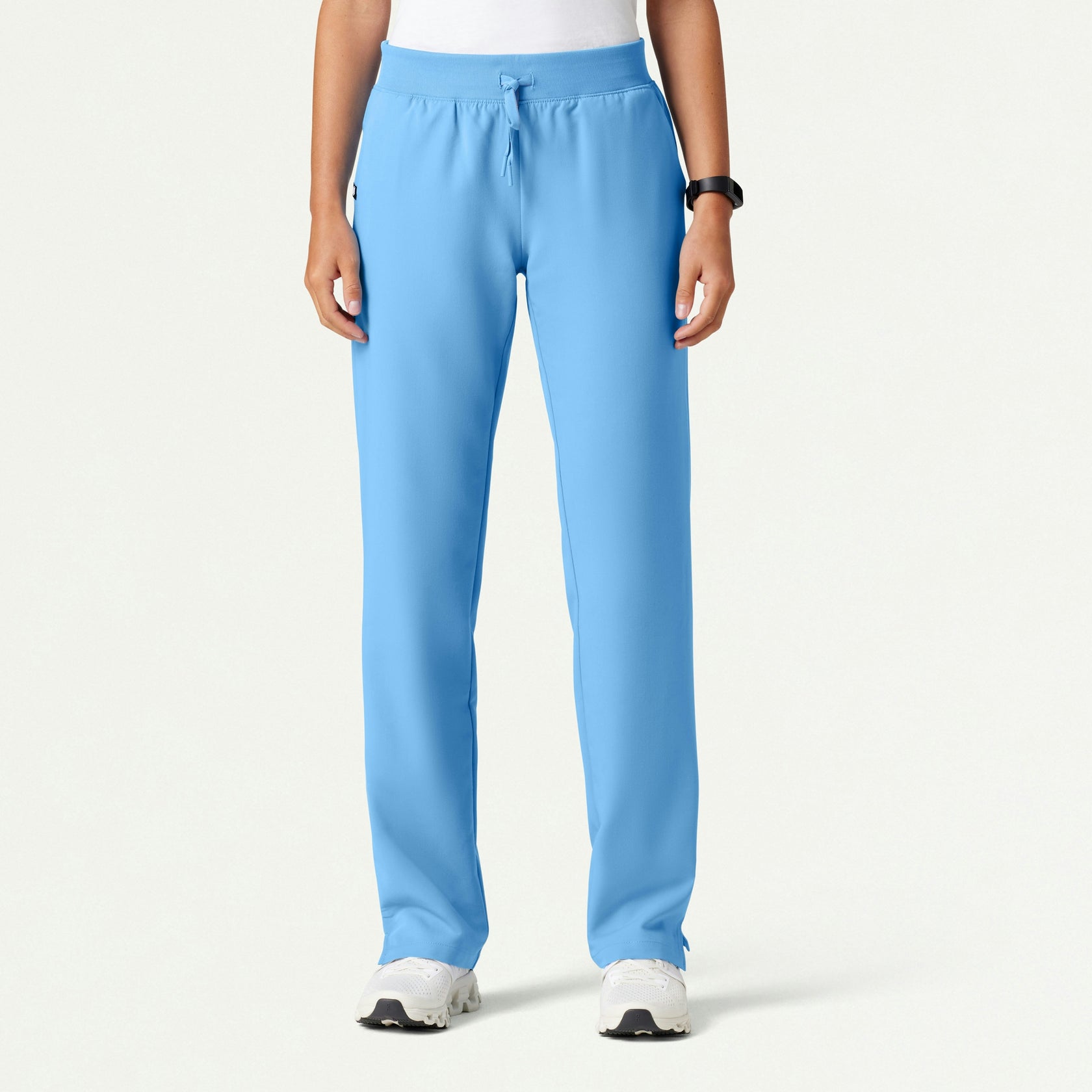 Xenos Essential Knit-Waist Scrub Pant - Sky Blue - WOMEN'S PANTS - Jaanuu