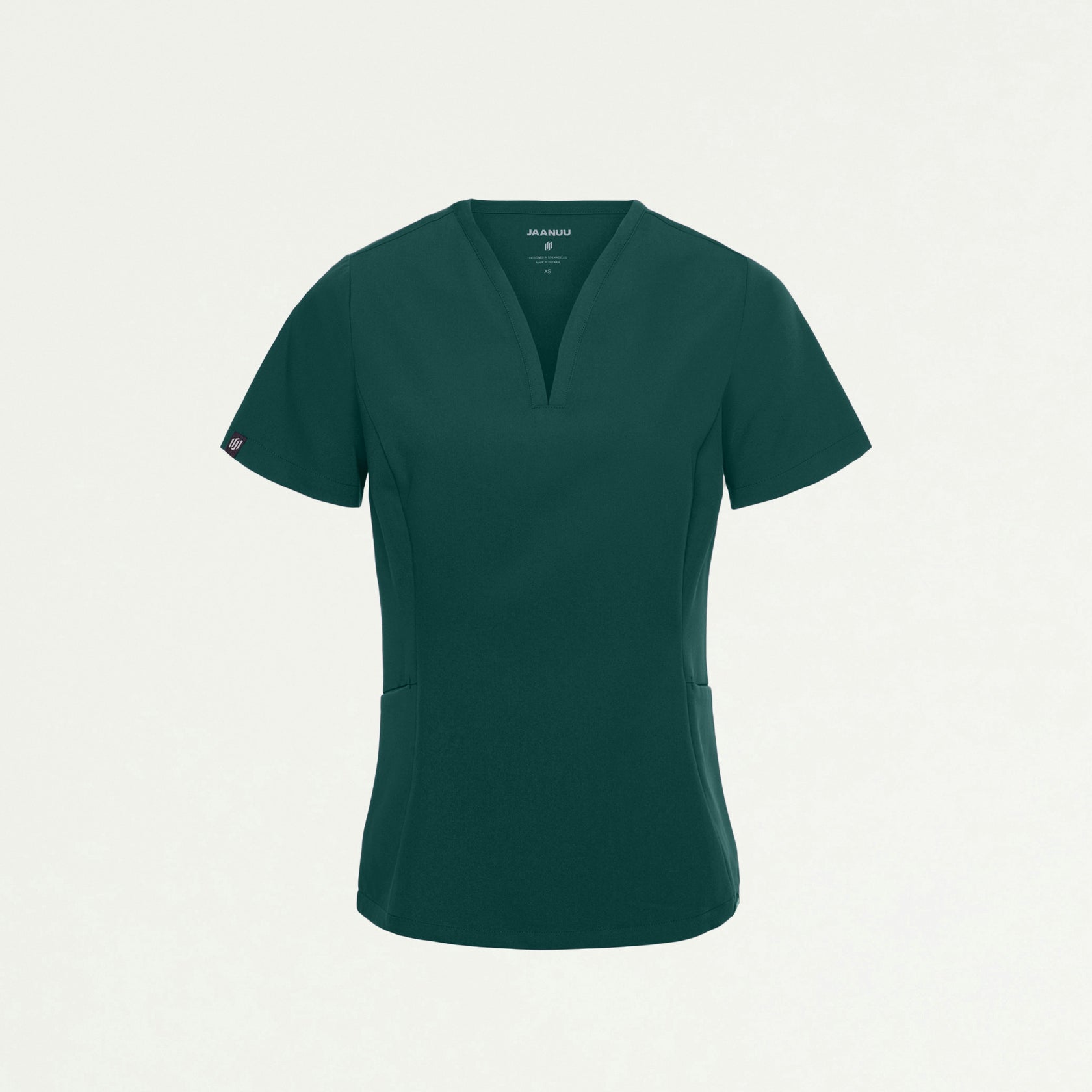 Calix Fit & Flare Scrub Top - Midnight Green - WOMEN'S TOPS - Jaanuu