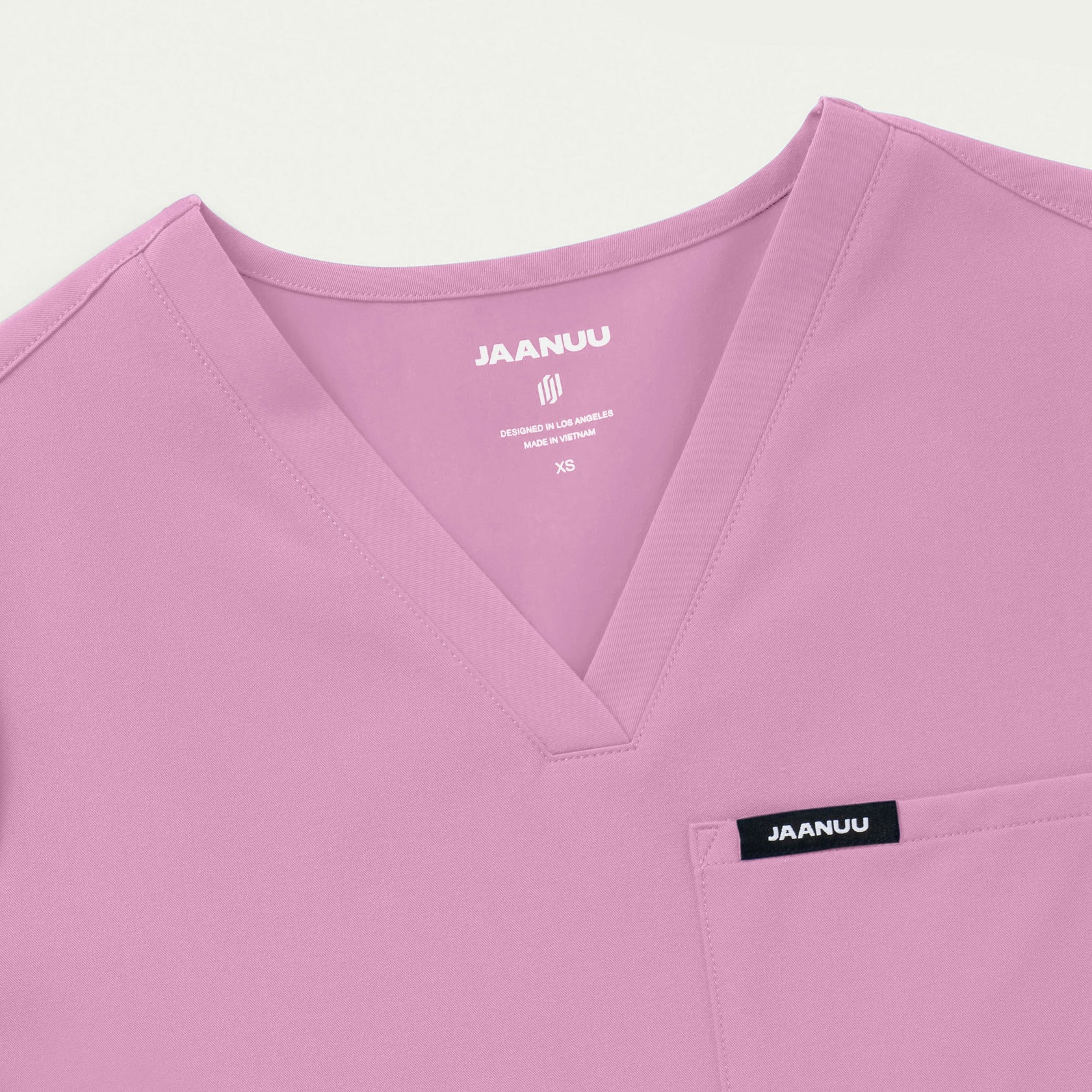 Rhena Slim Essential 1-Pocket Scrub Top - Light Magenta - WOMEN'S TOPS - Jaanuu