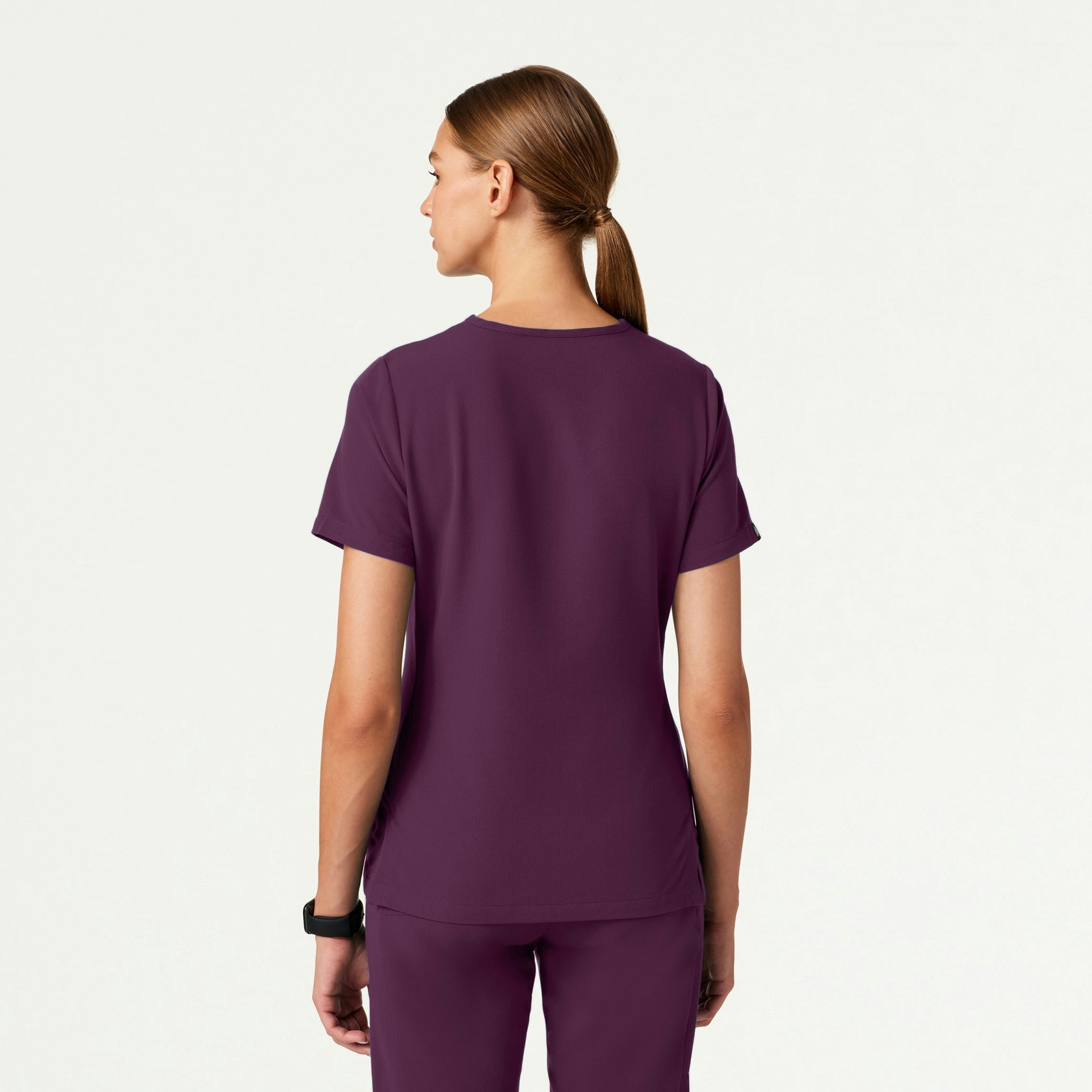 Carte Slim 2-Pocket Scrub Top - Dark Amethyst - WOMEN'S TOPS - Jaanuu