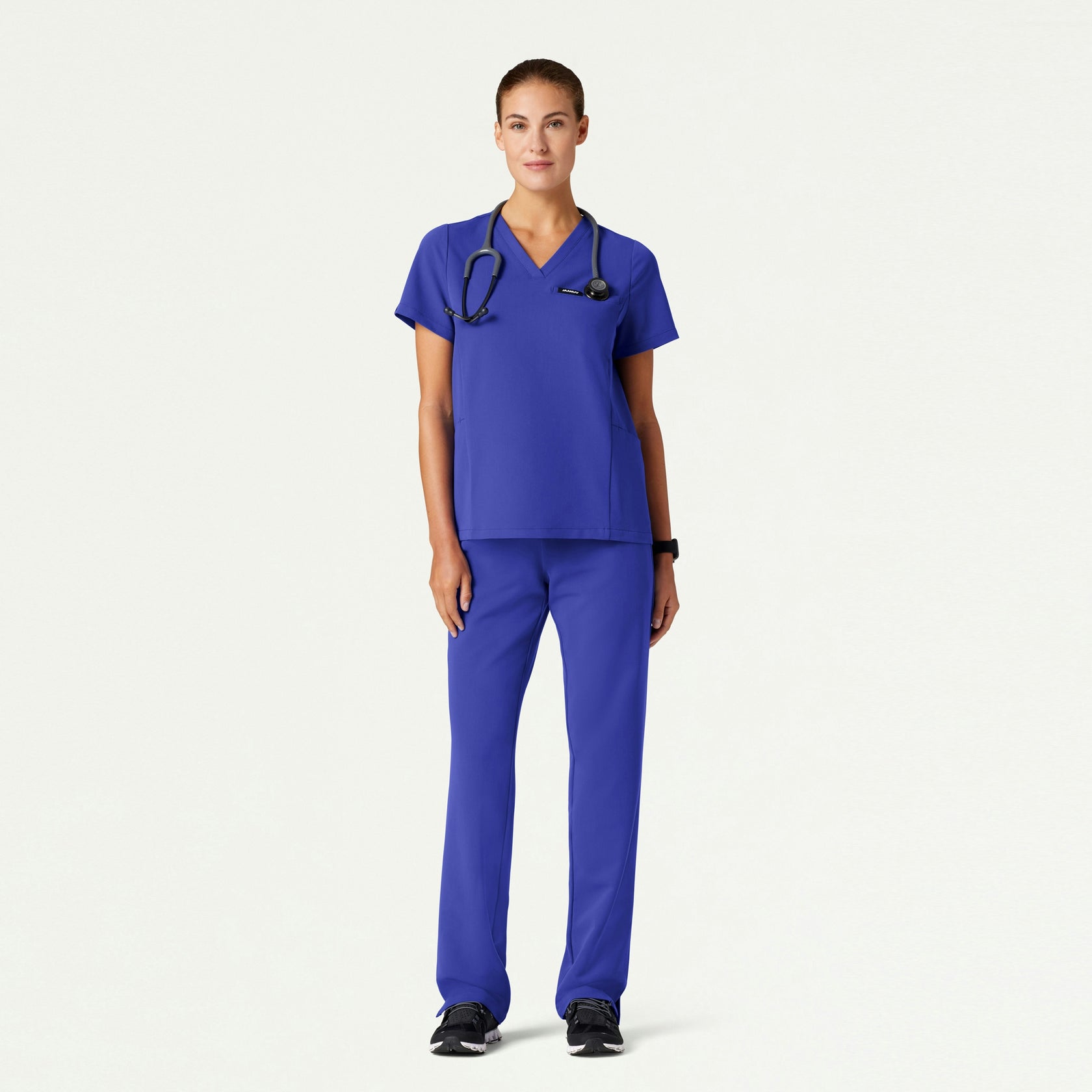 Magna 3-Pocket Scrub Top - Moon Blue - WOMEN'S TOPS - Jaanuu