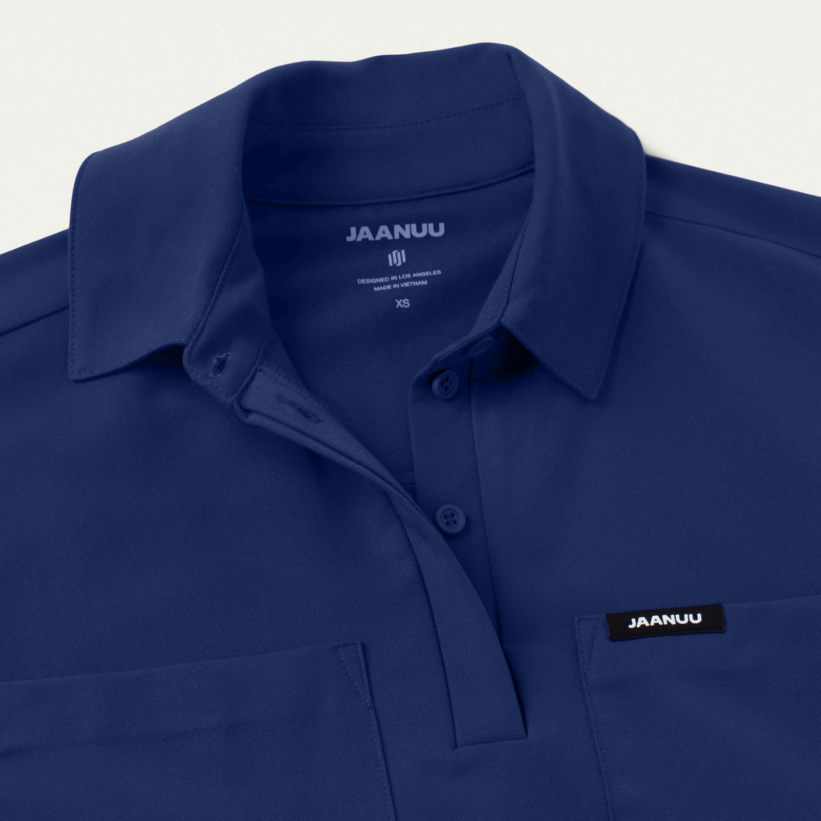 Acta Oversized 2-Pocket Scrub Top - Navy Blue - WOMEN'S TOPS - Jaanuu