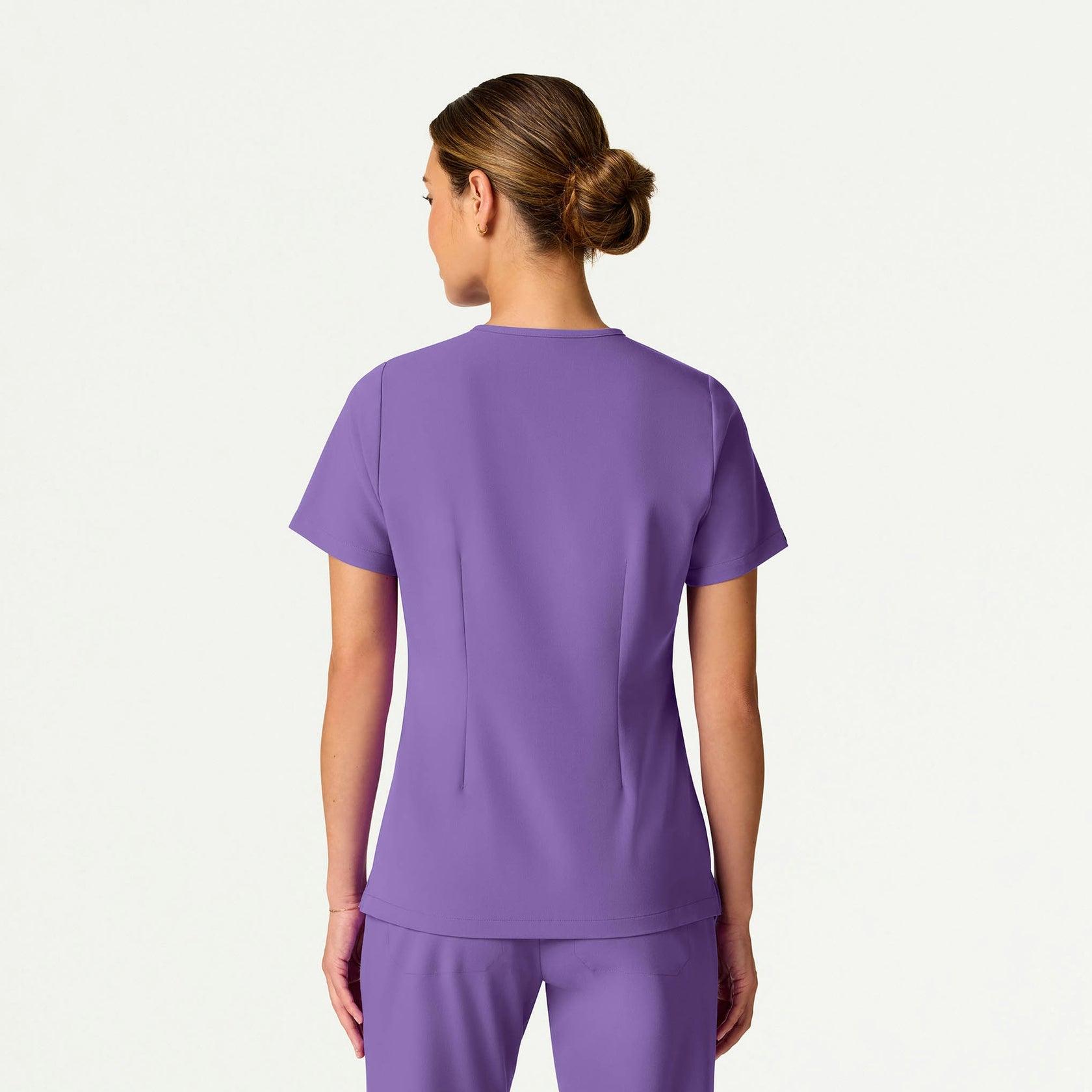 Rhena Slim Essential 1-Pocket Scrub Top - Violet - WOMEN'S TOPS - Jaanuu