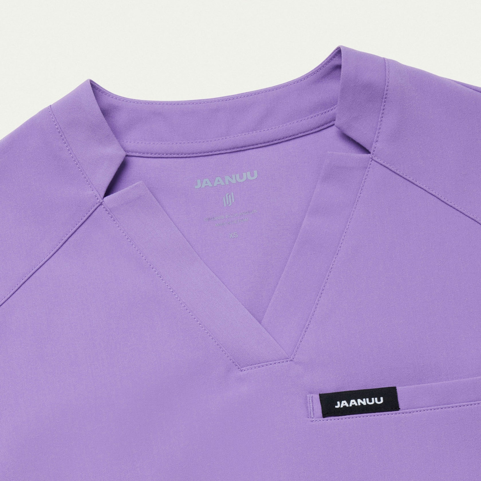 Helia Notched V-Neck Scrub Top - Lilac - WOMEN'S TOPS - Jaanuu
