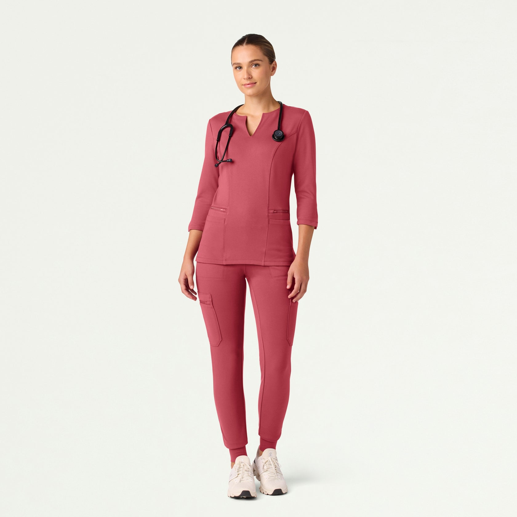 Abi 10-Pocket Skinny ULTRAsoft Scrub Jogger - Mulberry - WOMEN'S PANTS - Jaanuu