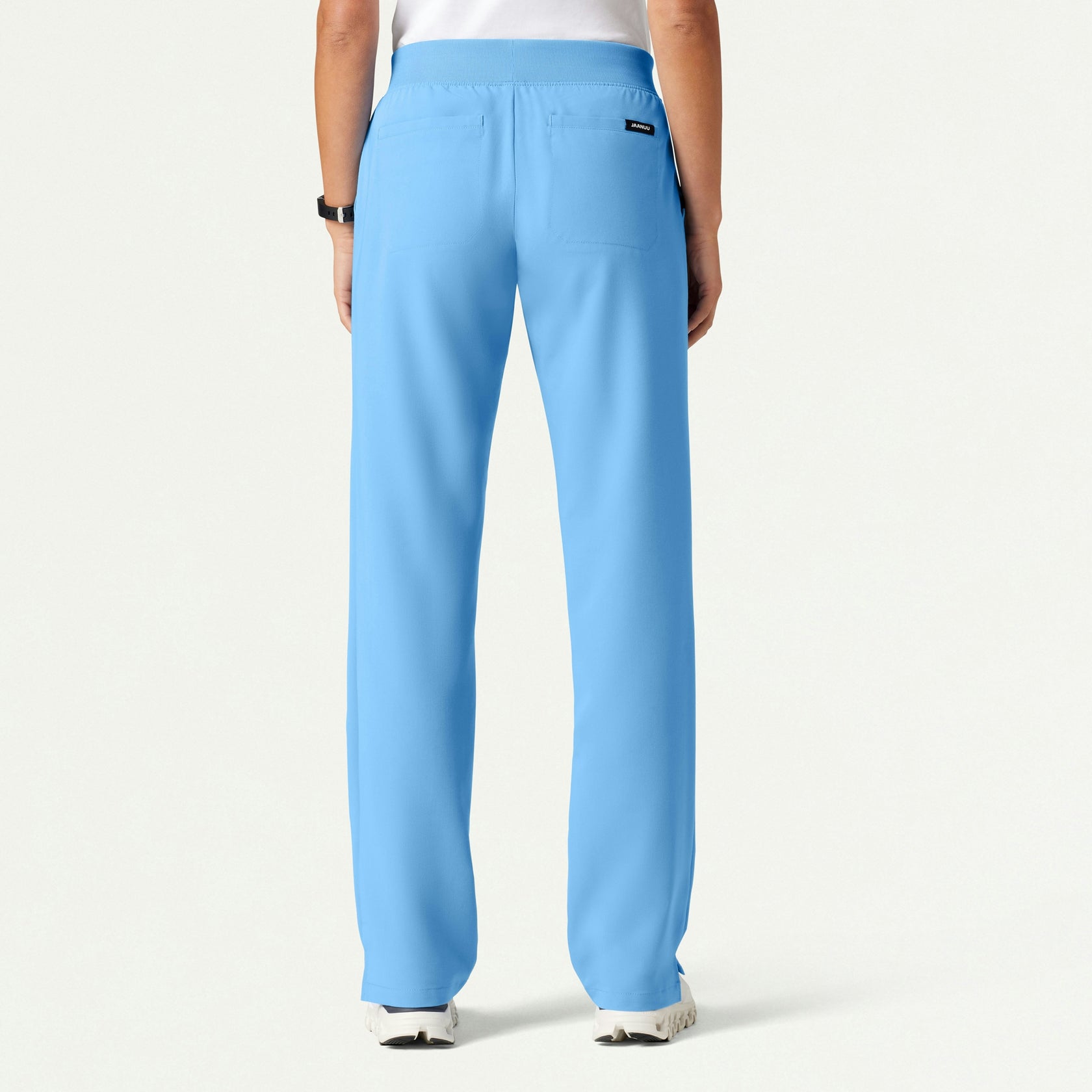 Xenos Essential Knit-Waist Scrub Pant - Sky Blue - WOMEN'S PANTS - Jaanuu