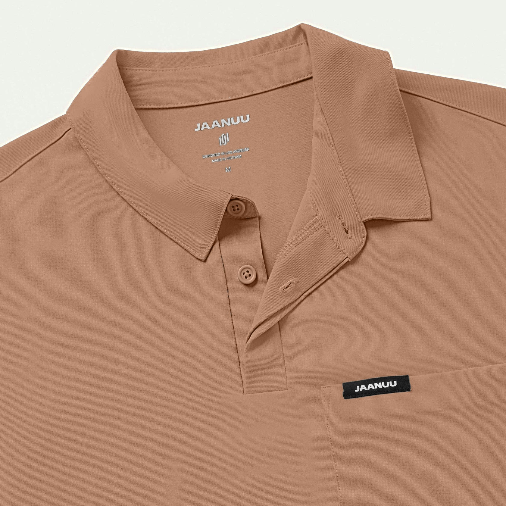 Axis Polo Scrub Top - Clay - MEN'S TOPS - Jaanuu