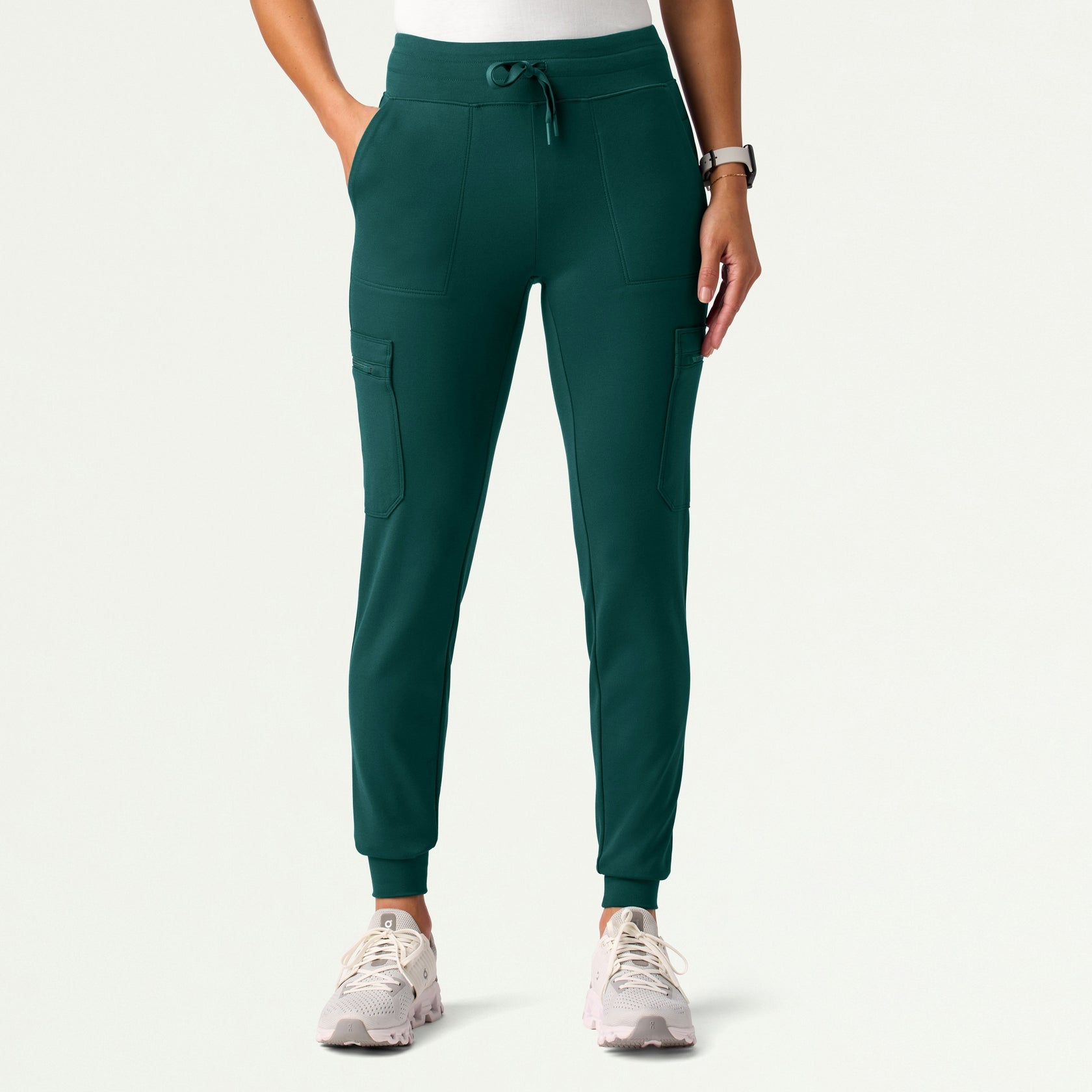Abi 10-Pocket Skinny ULTRAsoft Scrub Jogger - Midnight Green - WOMEN'S PANTS - Jaanuu