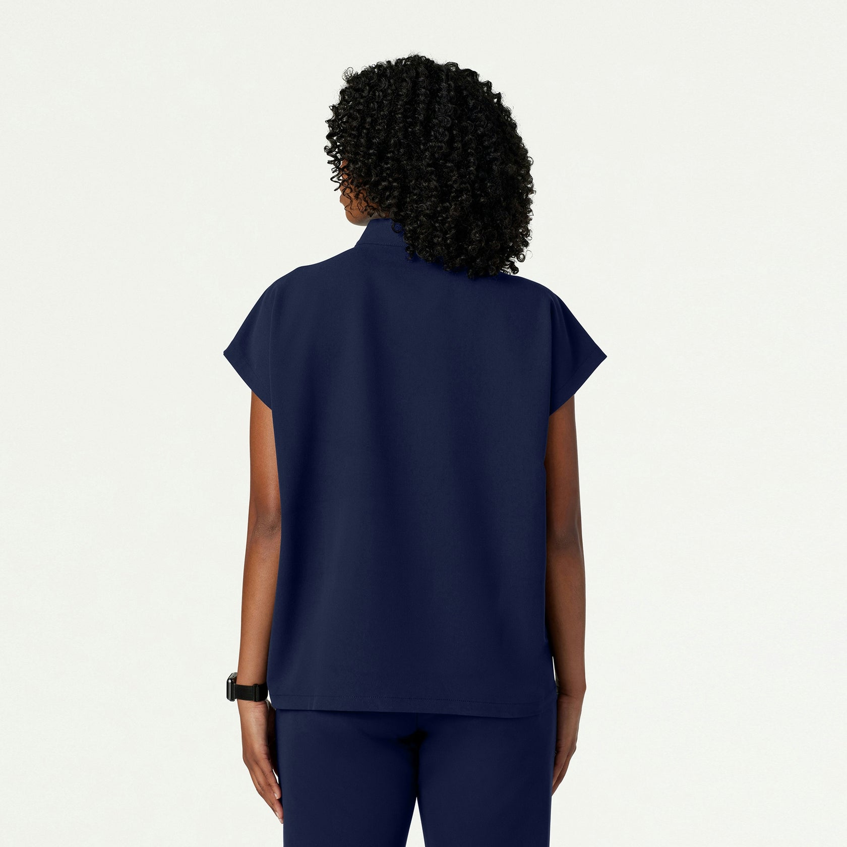 Aris Oversized 2-Pocket Scrub Top - Midnight Navy - WOMEN'S TOPS - Jaanuu