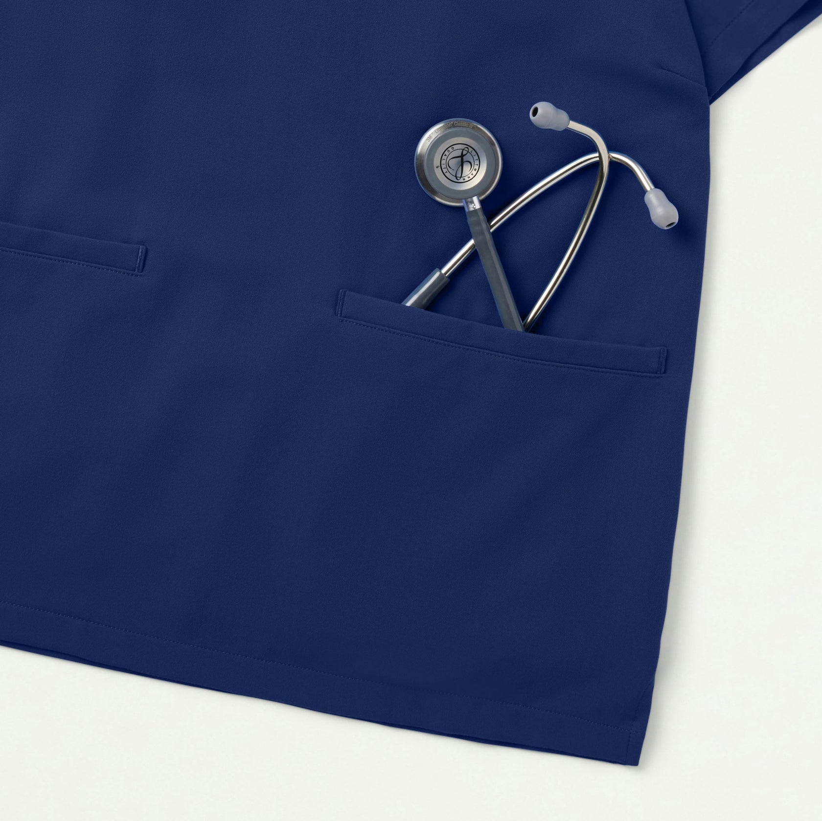 Helia Notched V-Neck Scrub Top - Navy Blue - WOMEN'S TOPS - Jaanuu