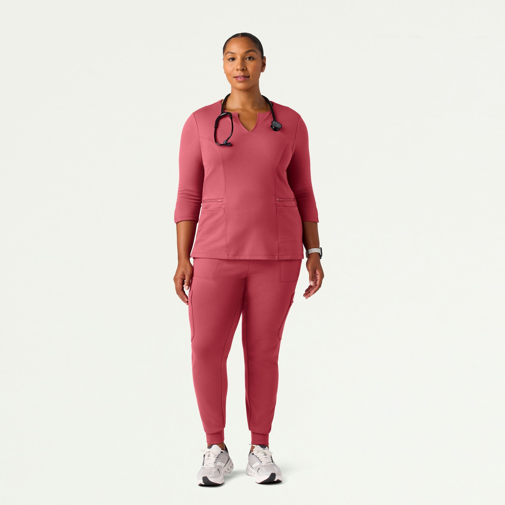 Abi 10-Pocket Skinny ULTRAsoft Scrub Jogger - Mulberry - WOMEN'S PANTS - Jaanuu