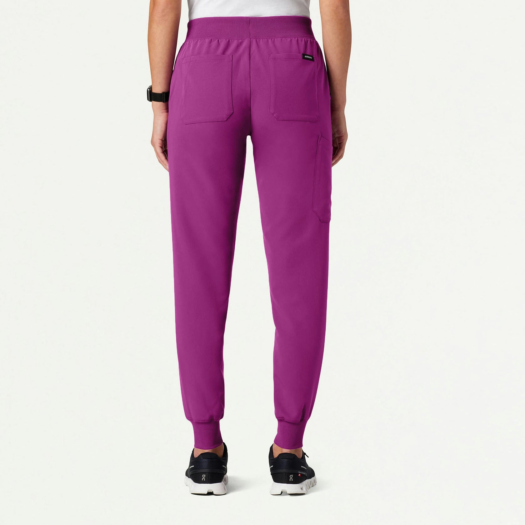 Silex Slim Knit-Waist Scrub Jogger - Vivid Purple - WOMEN'S PANTS - Jaanuu