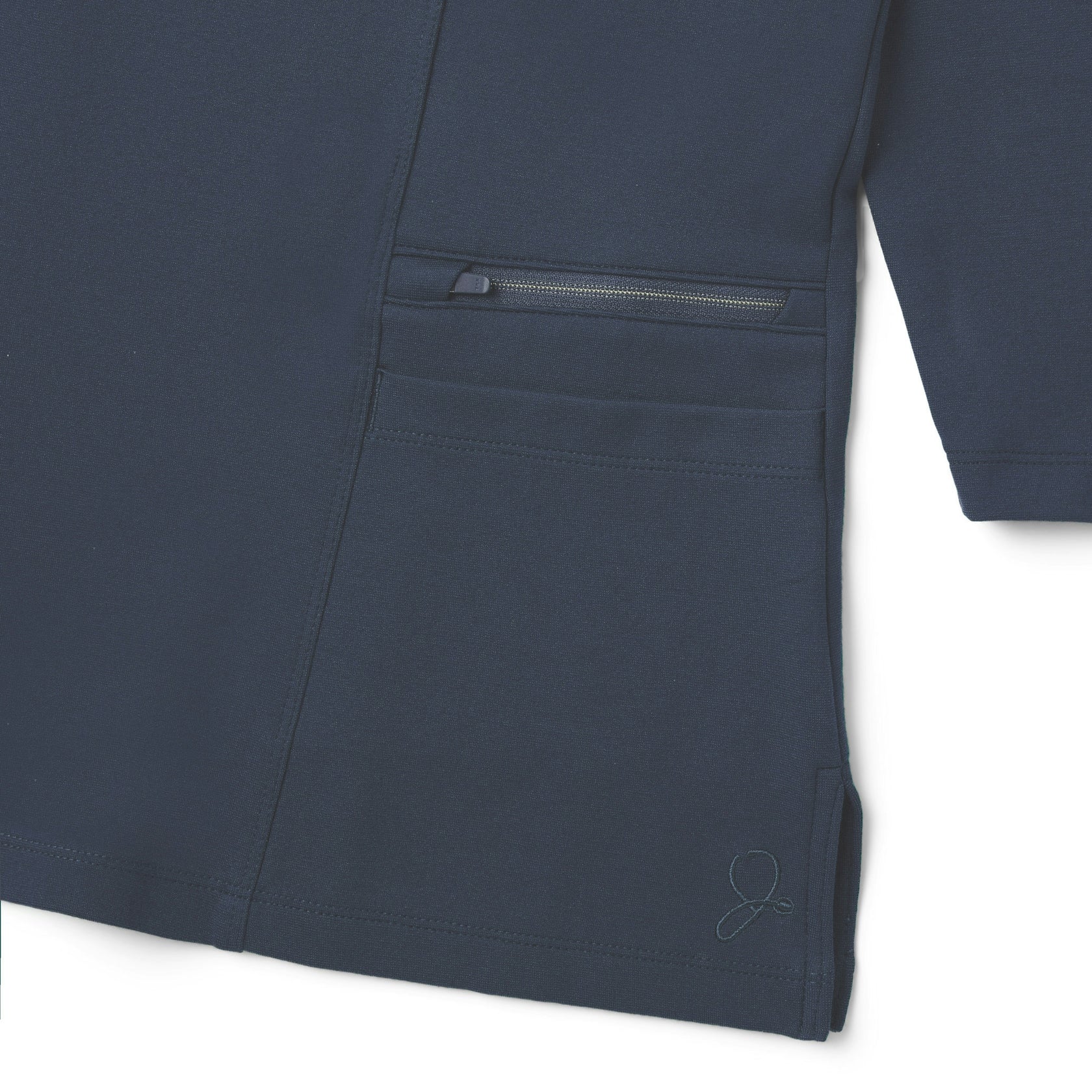 Zoe Slim 3/4-Sleeve ULTRAsoft Scrub Top - Carbon Gray - WOMEN'S TOPS - Jaanuu