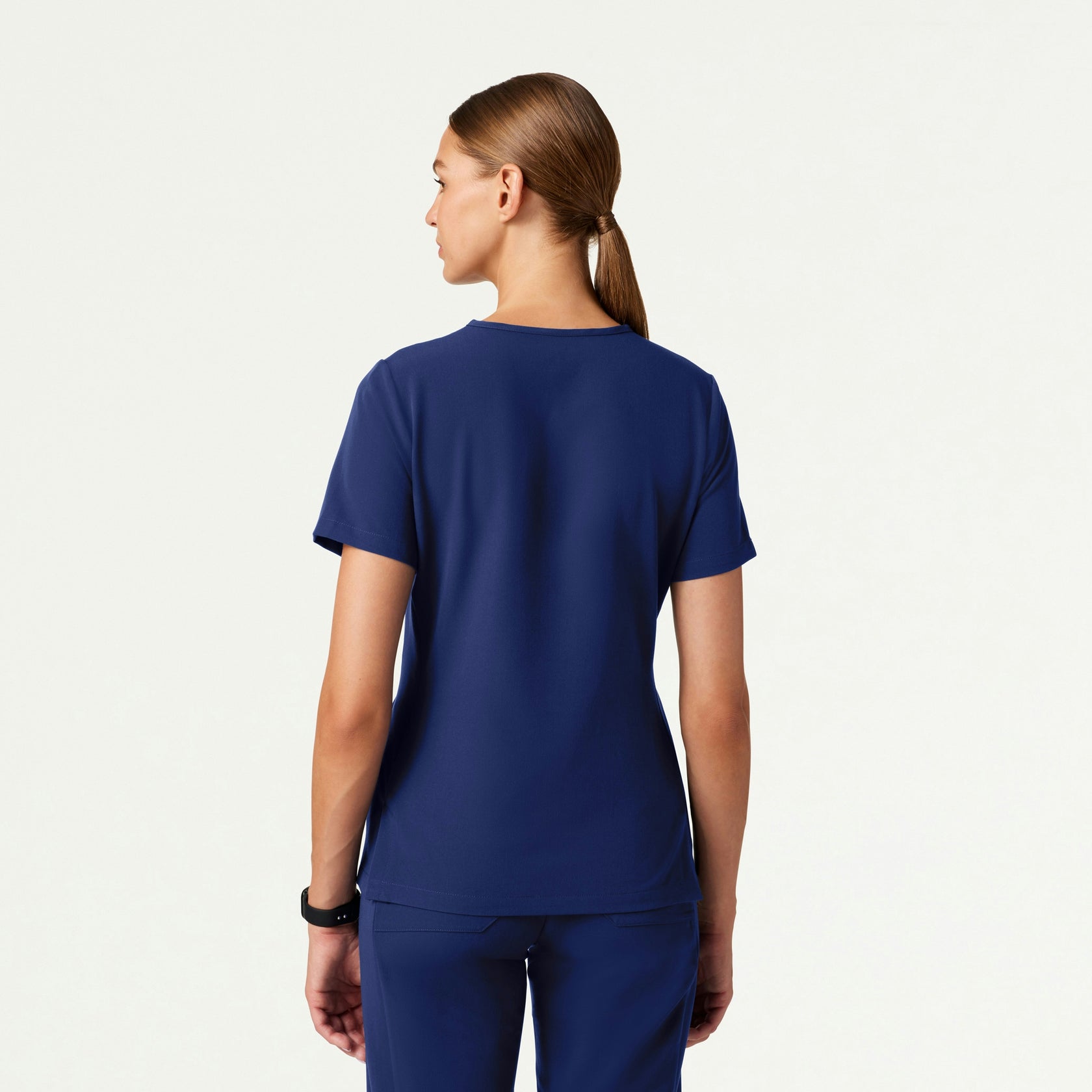 Carte Slim 2-Pocket Scrub Top - Navy Blue - WOMEN'S TOPS - Jaanuu