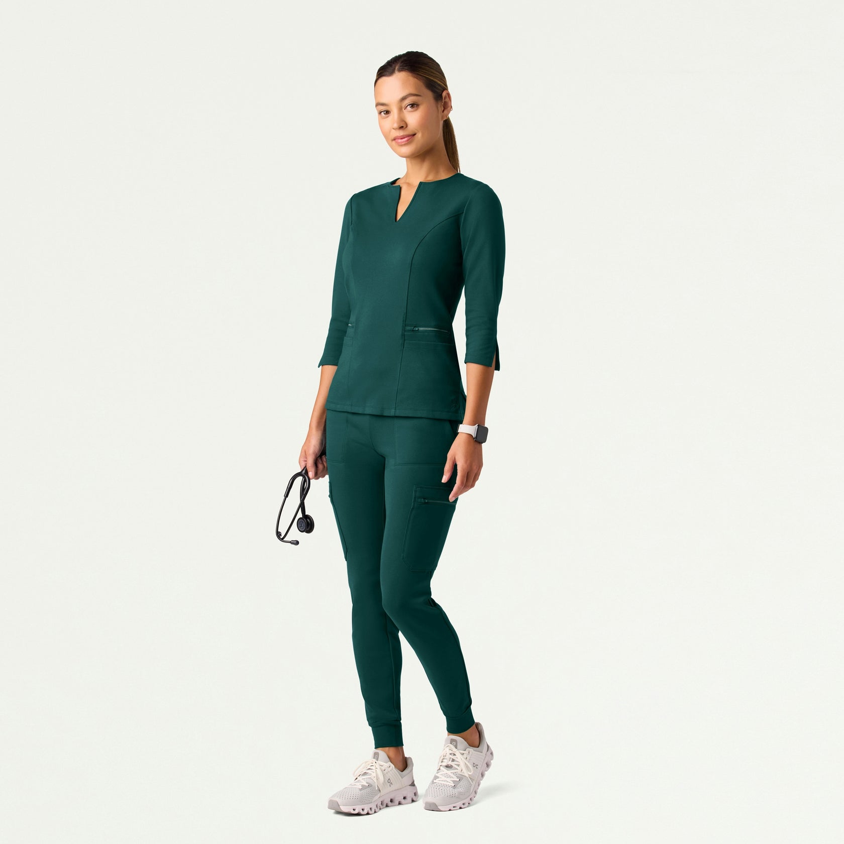 Abi 10-Pocket Skinny ULTRAsoft Scrub Jogger - Midnight Green - WOMEN'S PANTS - Jaanuu