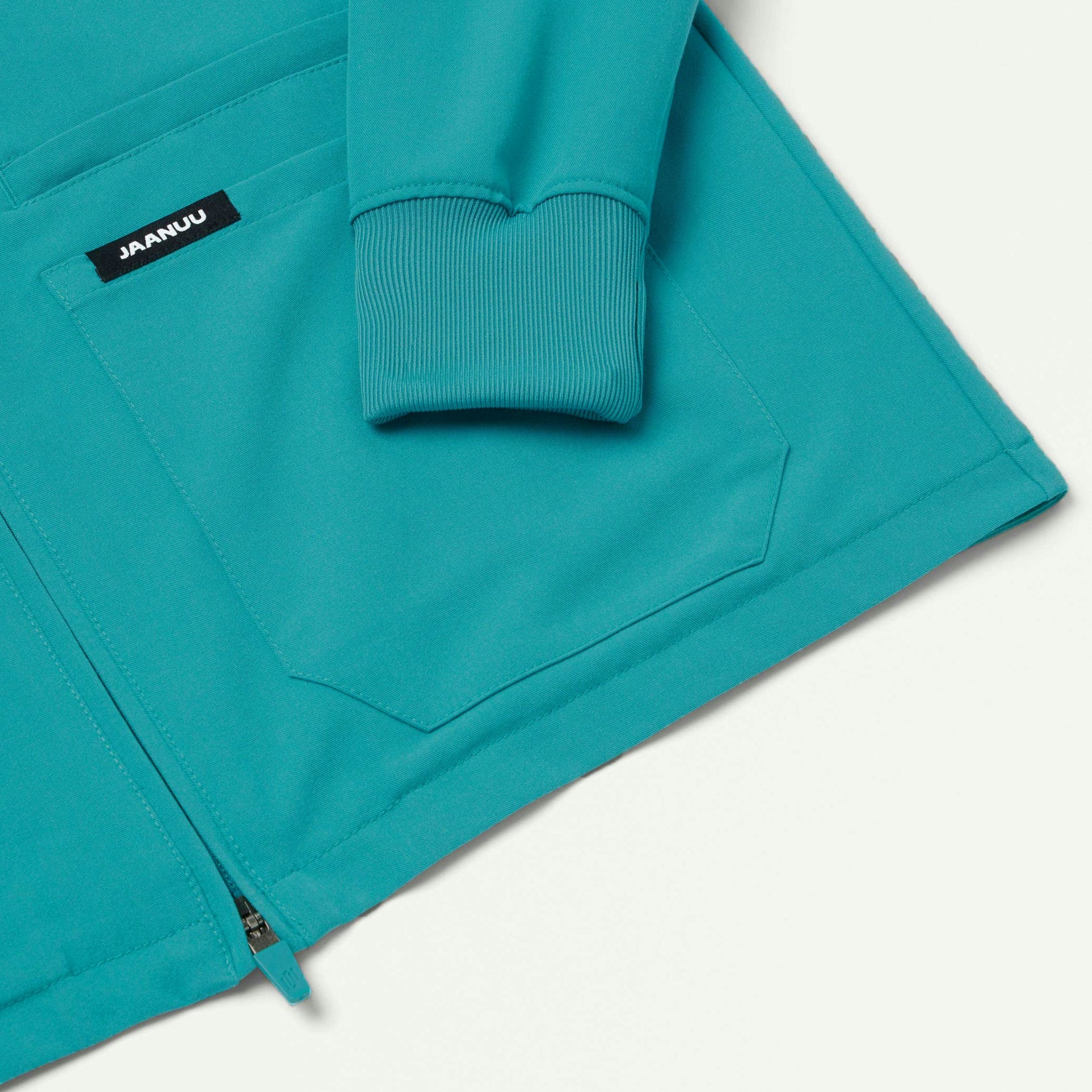 Ceri Essential 6-Pocket Scrub Jacket - Aqua - WOMEN'S JACKETS - Jaanuu