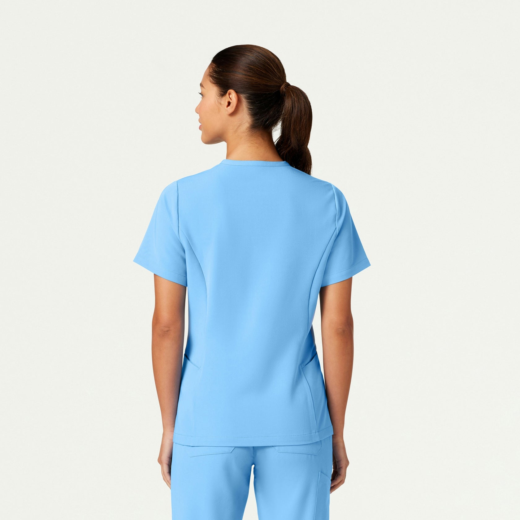 Calix Fit & Flare Scrub Top - Sky Blue - WOMEN'S TOPS - Jaanuu