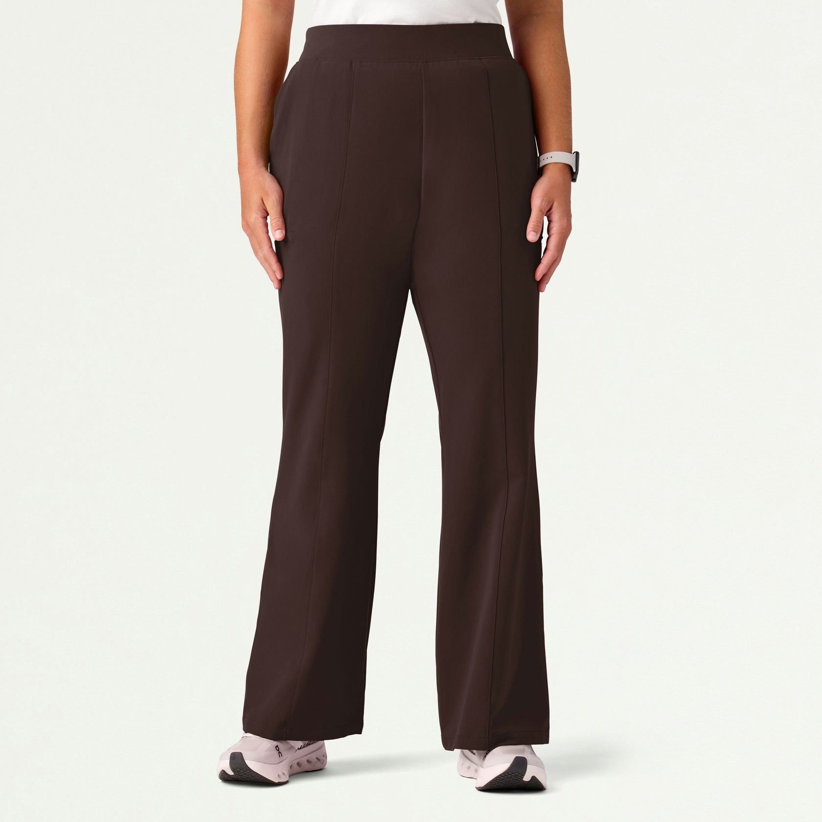 Harper Slim High Waisted Scrub Pant - Espresso - WOMEN'S PANTS - Jaanuu