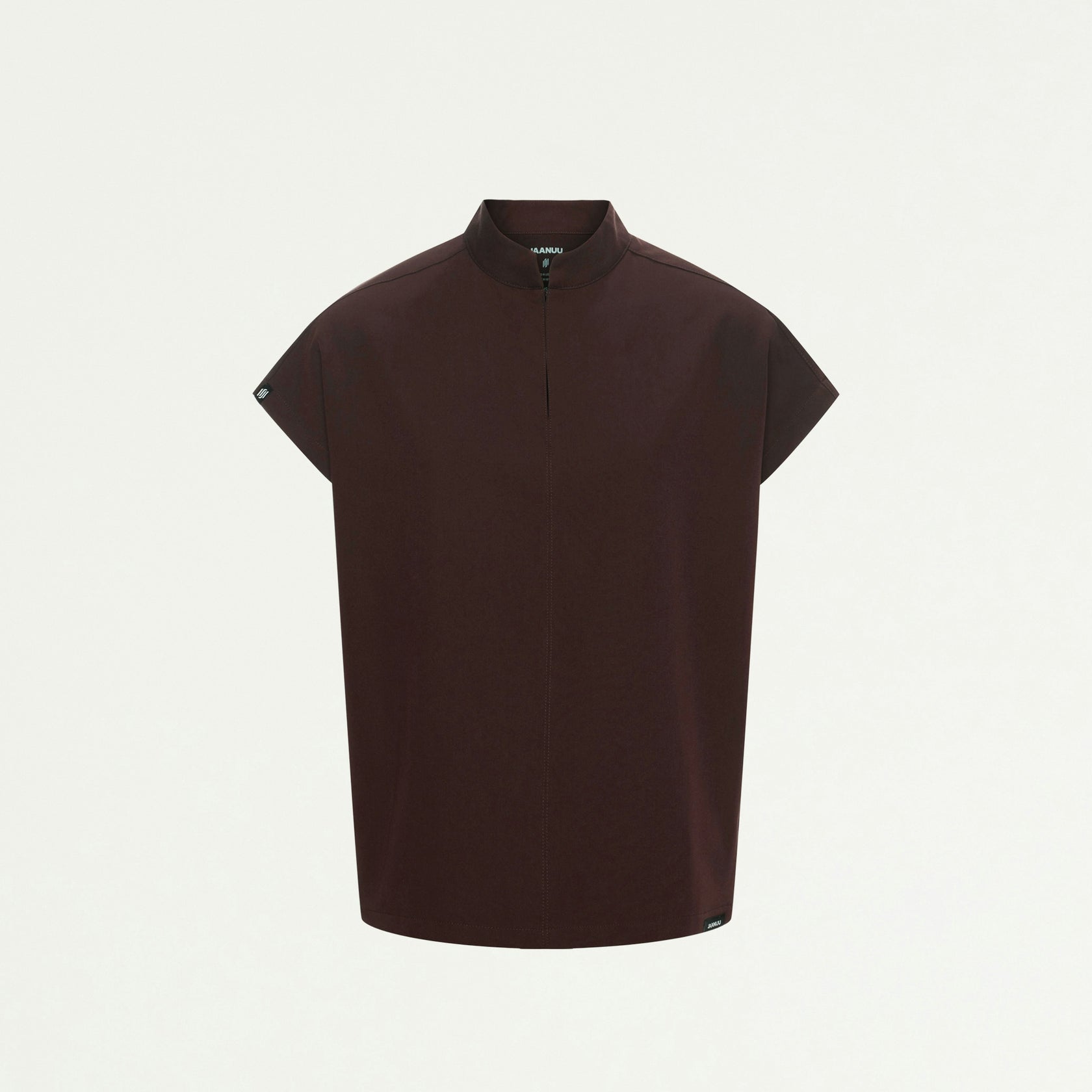 Aris Oversized 2-Pocket Scrub Top - Espresso - WOMEN'S TOPS - Jaanuu