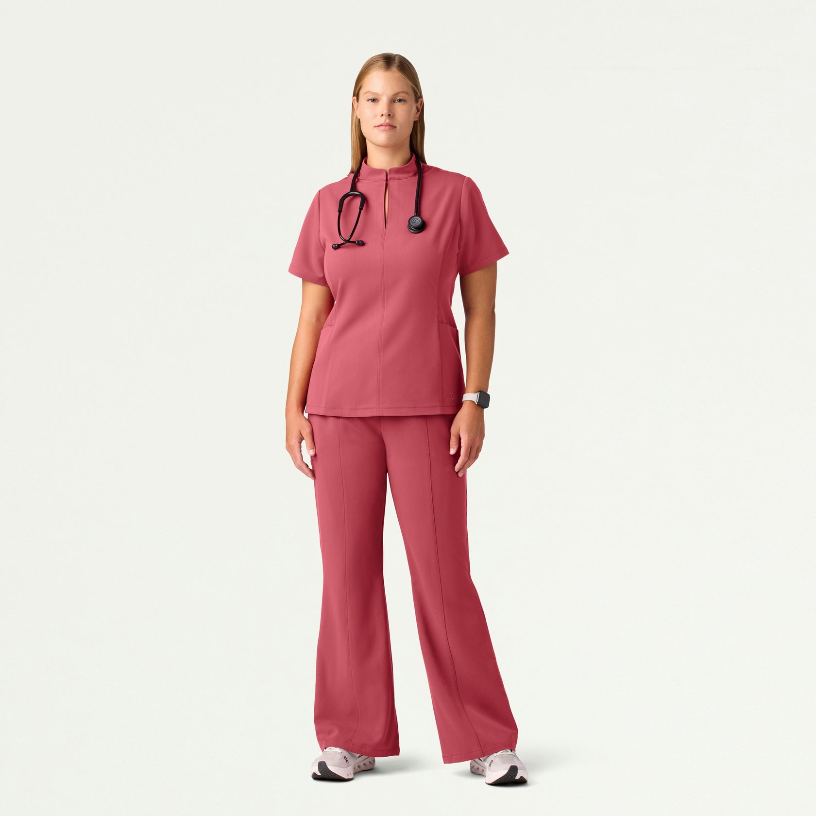 Harper Slim High Waisted Scrub Pant - Mulberry - WOMEN'S PANTS - Jaanuu
