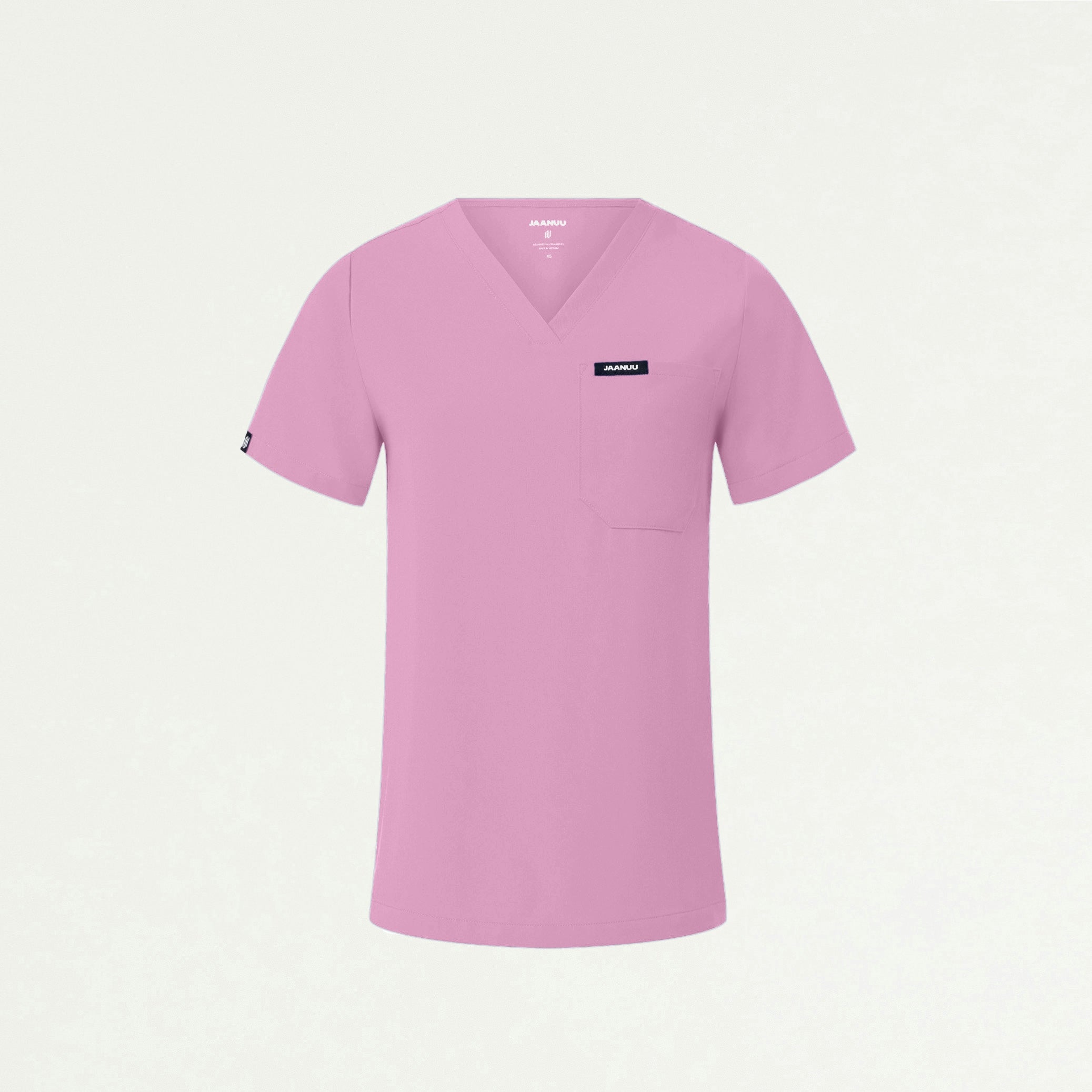 Rhena Slim Essential 1-Pocket Scrub Top - Light Magenta - WOMEN'S TOPS - Jaanuu