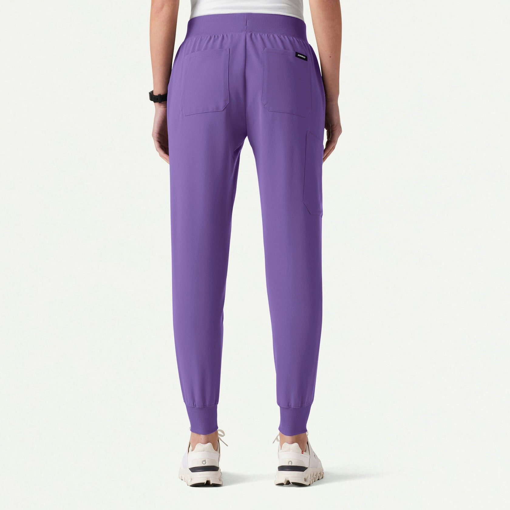 Silex Slim Knit-Waist Scrub Jogger - Violet - WOMEN'S PANTS - Jaanuu