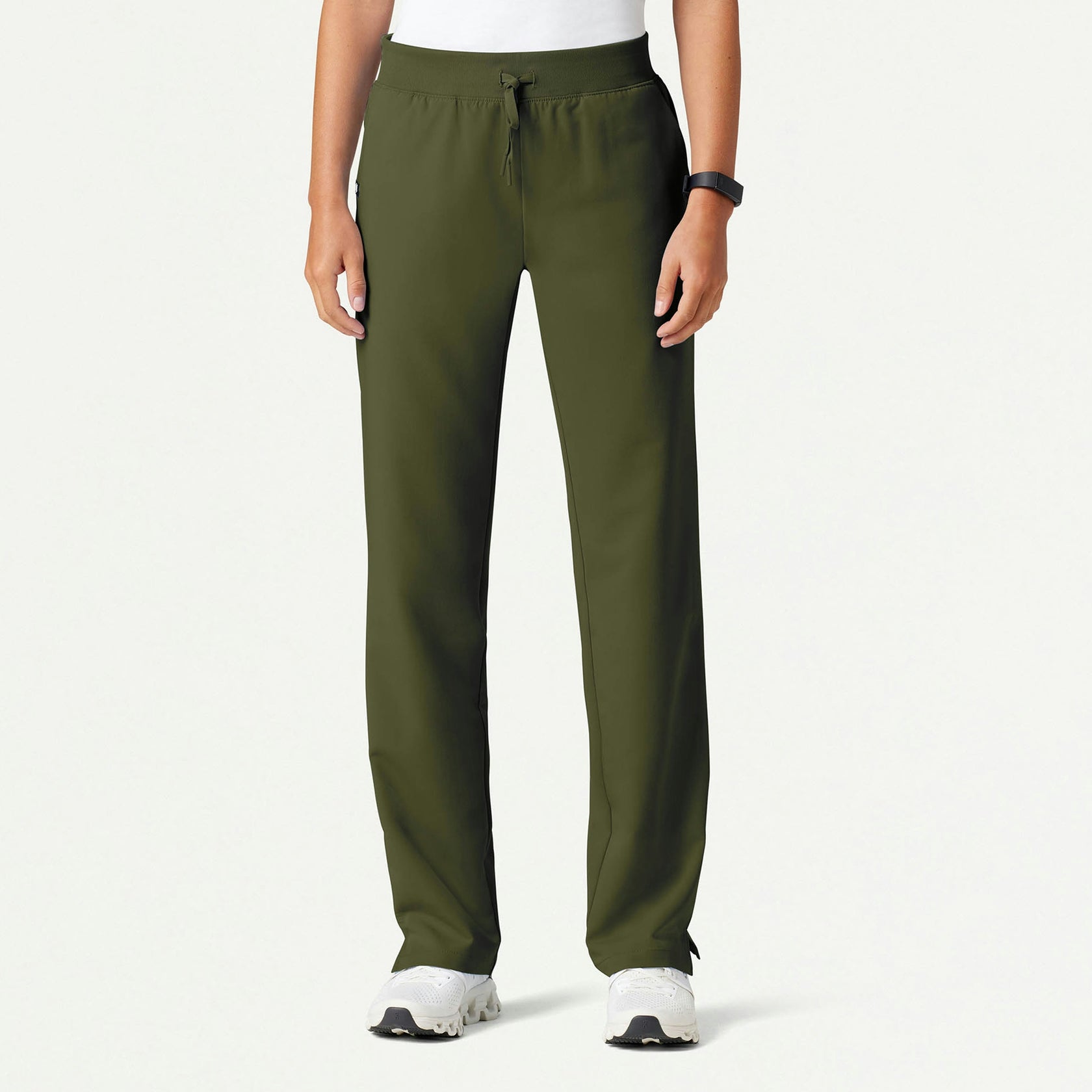 Xenos Essential Knit-Waist Scrub Pant - Olive - WOMEN'S PANTS - Jaanuu