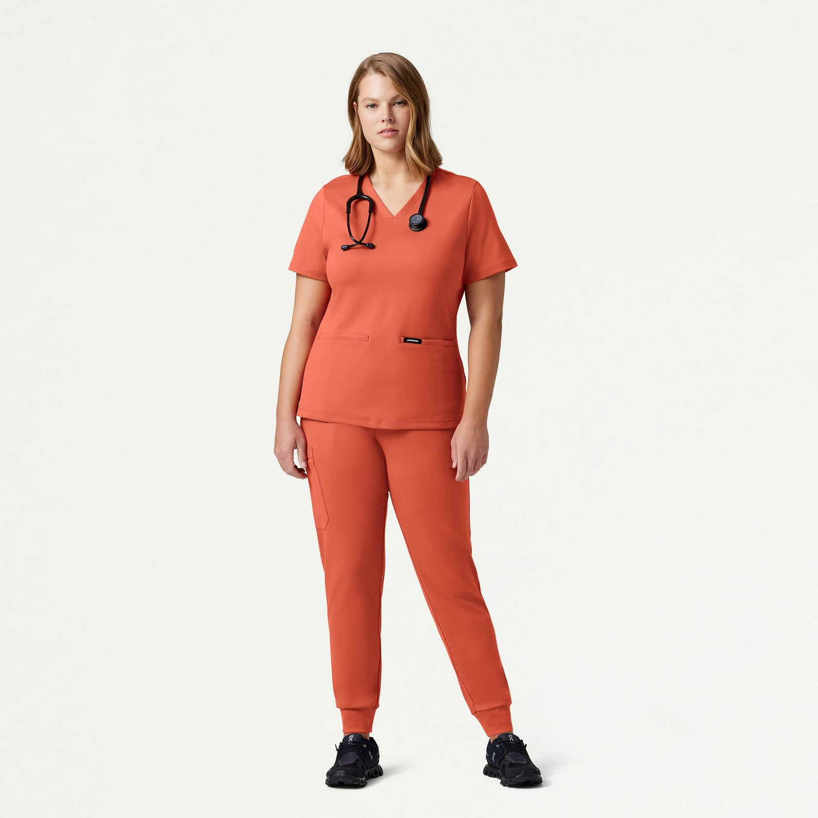 Cesi Slim ULTRAsoft Scrub Top - Terra - WOMEN'S TOPS - Jaanuu