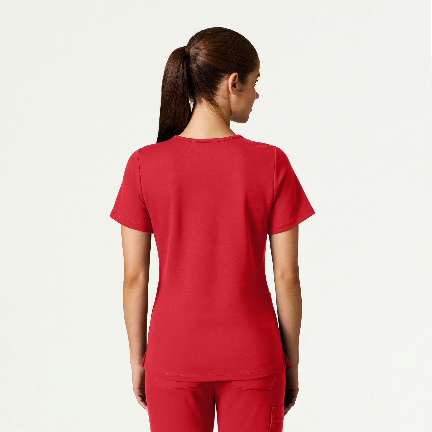 Cesi Slim ULTRAsoft Scrub Top - Brilliant Red - WOMEN'S TOPS - Jaanuu
