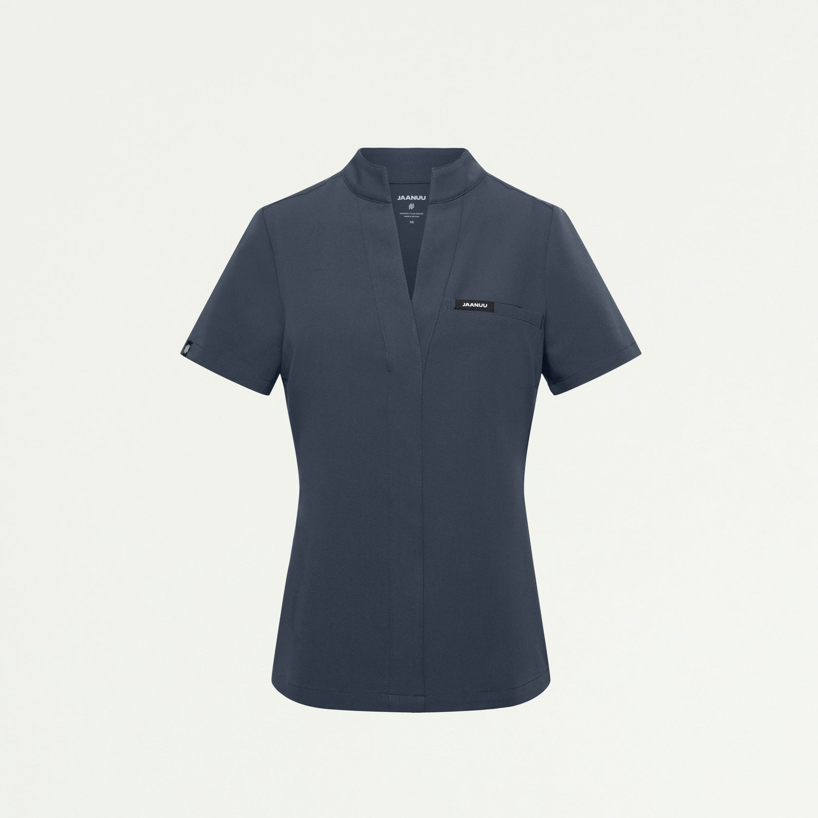 Serin Slim 1-Pocket Scrub Top - Carbon Gray - WOMEN'S TOPS - Jaanuu