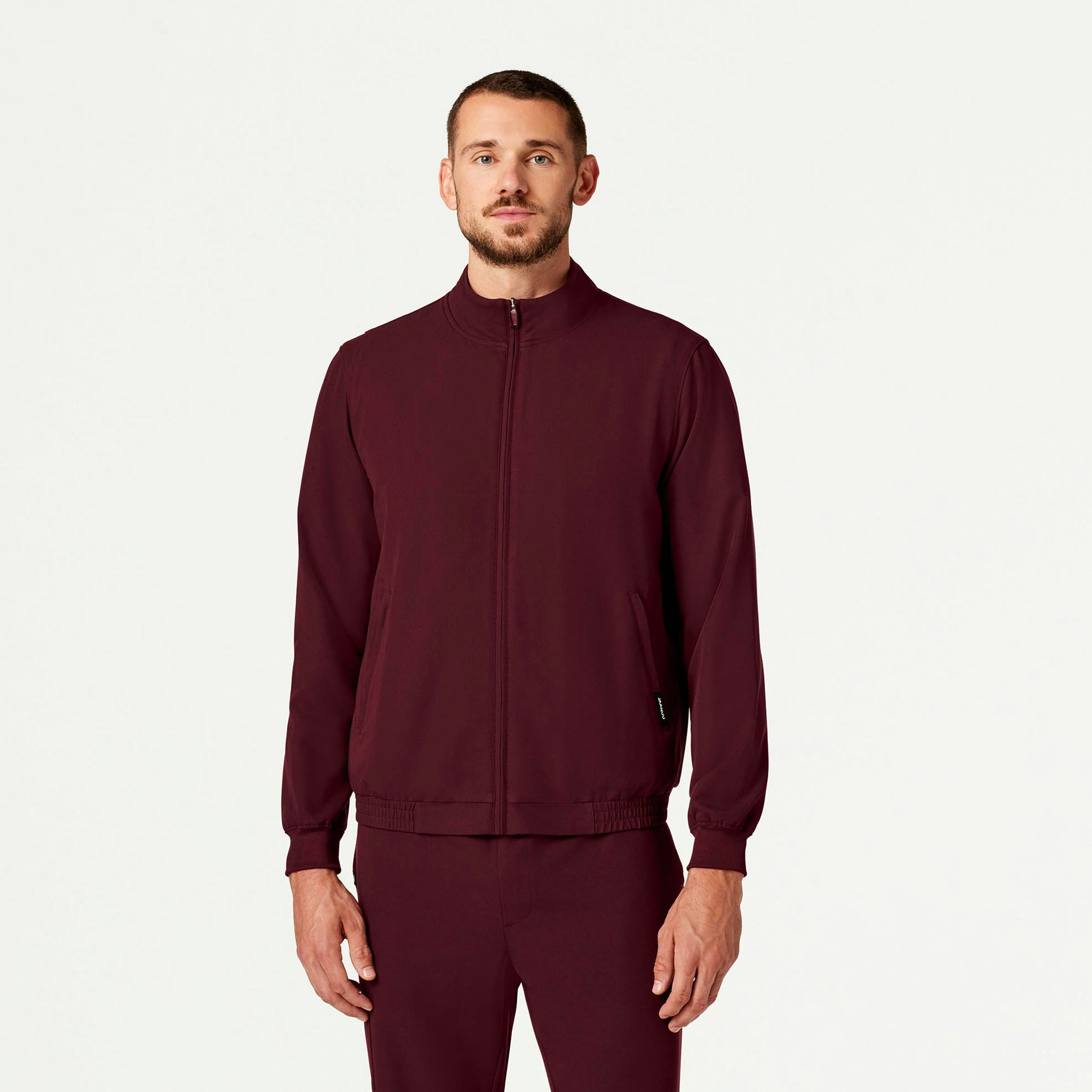 The Niels Jacket Scrub Set - Burgundy - 2