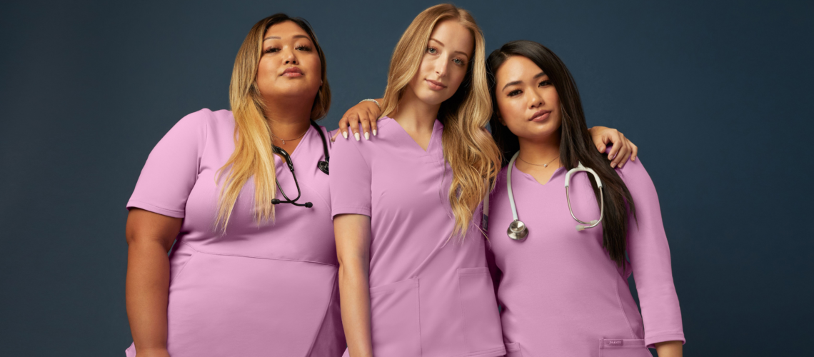 Women in pink scrubs
