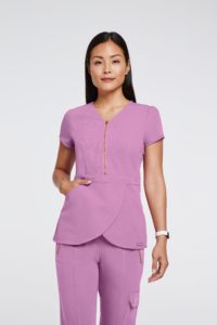 Woman with signature scrub top