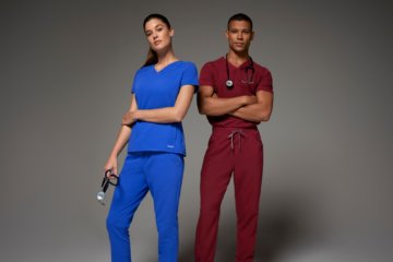 man and woman with scrubs
