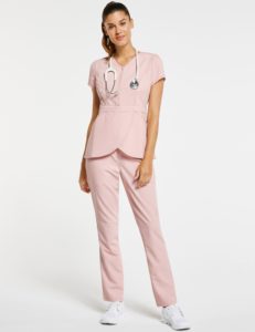 Baby pink relaxed pant scrub