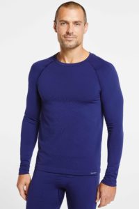 Man wearing compression top in navy