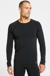 Man wearing compression underscrub in black