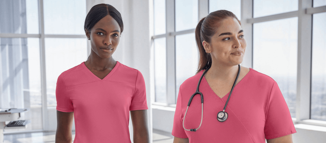 women wearing pink scrubs