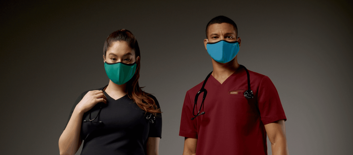 doctors wearing reusable face masks
