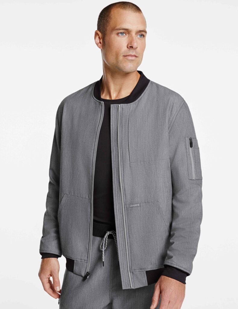 Male-nurse-wearing-grey-jacket