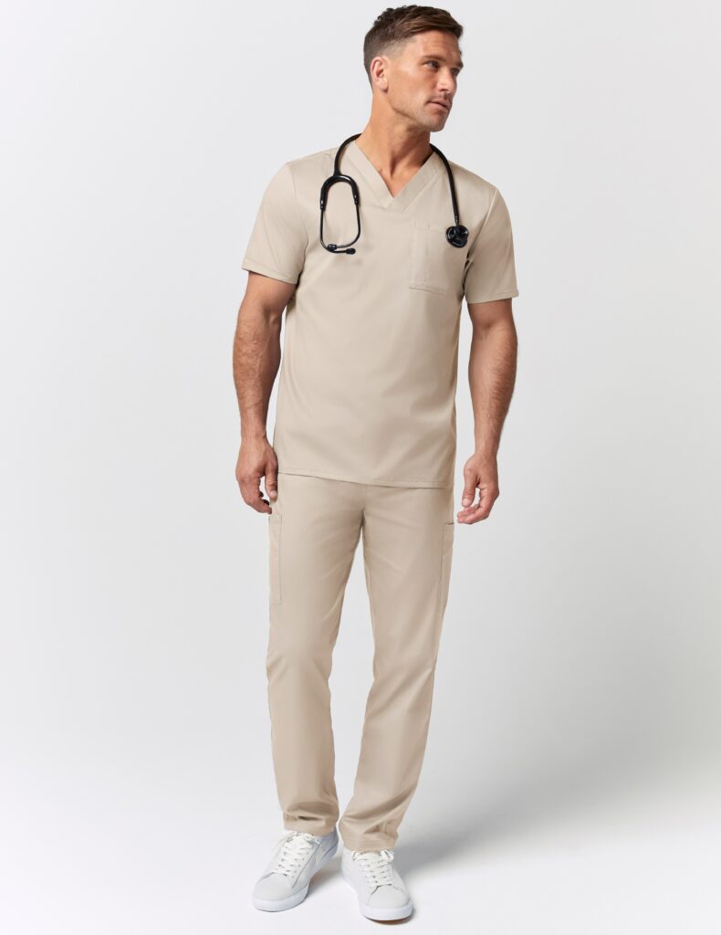 Man-nurse-wearing-straight-leg-pant-scrubs