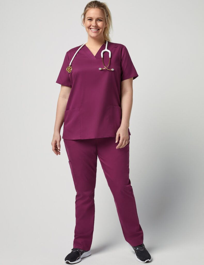 plus-nurse-wearing-logo-3-pocket-jaanuu-scrubs-pant