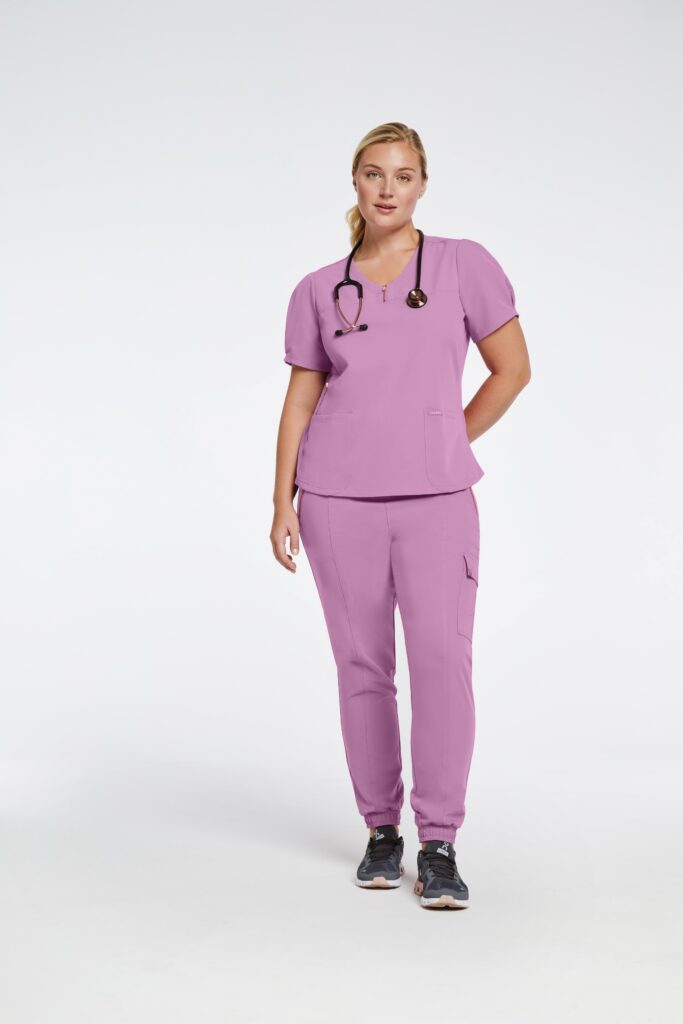 nurse-wearing-pleat-pink-uniform