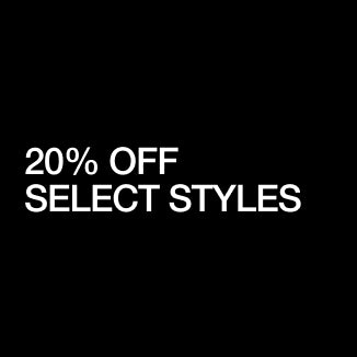 Image with text saying, 20% Off Select Styles - Women Nav Tile