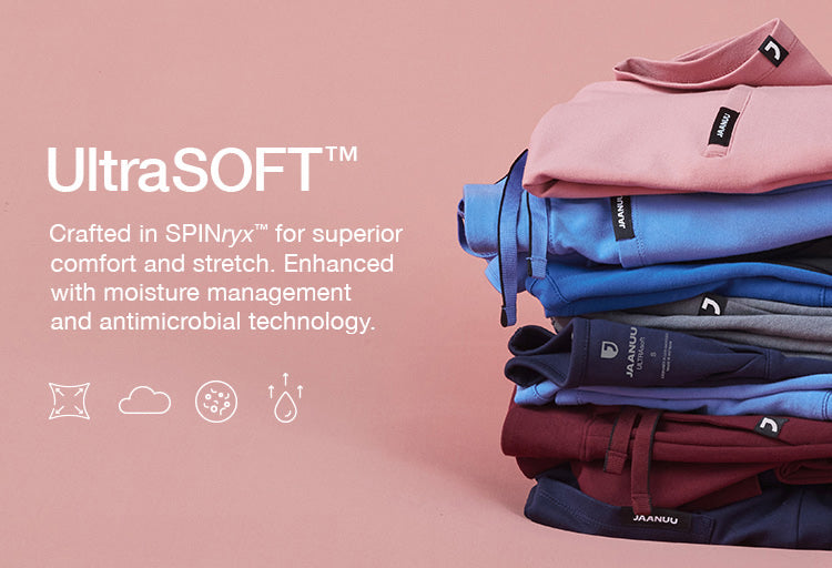 ULTRAsoft Scrubs: Crafted in SPINryx for superior comfort and stretch. Enhanced with moisture management and antimicrobial technology.