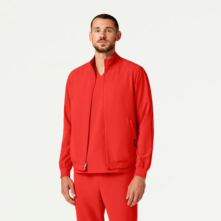 Wolfe Everyday 6-Pocket Scrub Jacket - Solar Red – JAANUU
