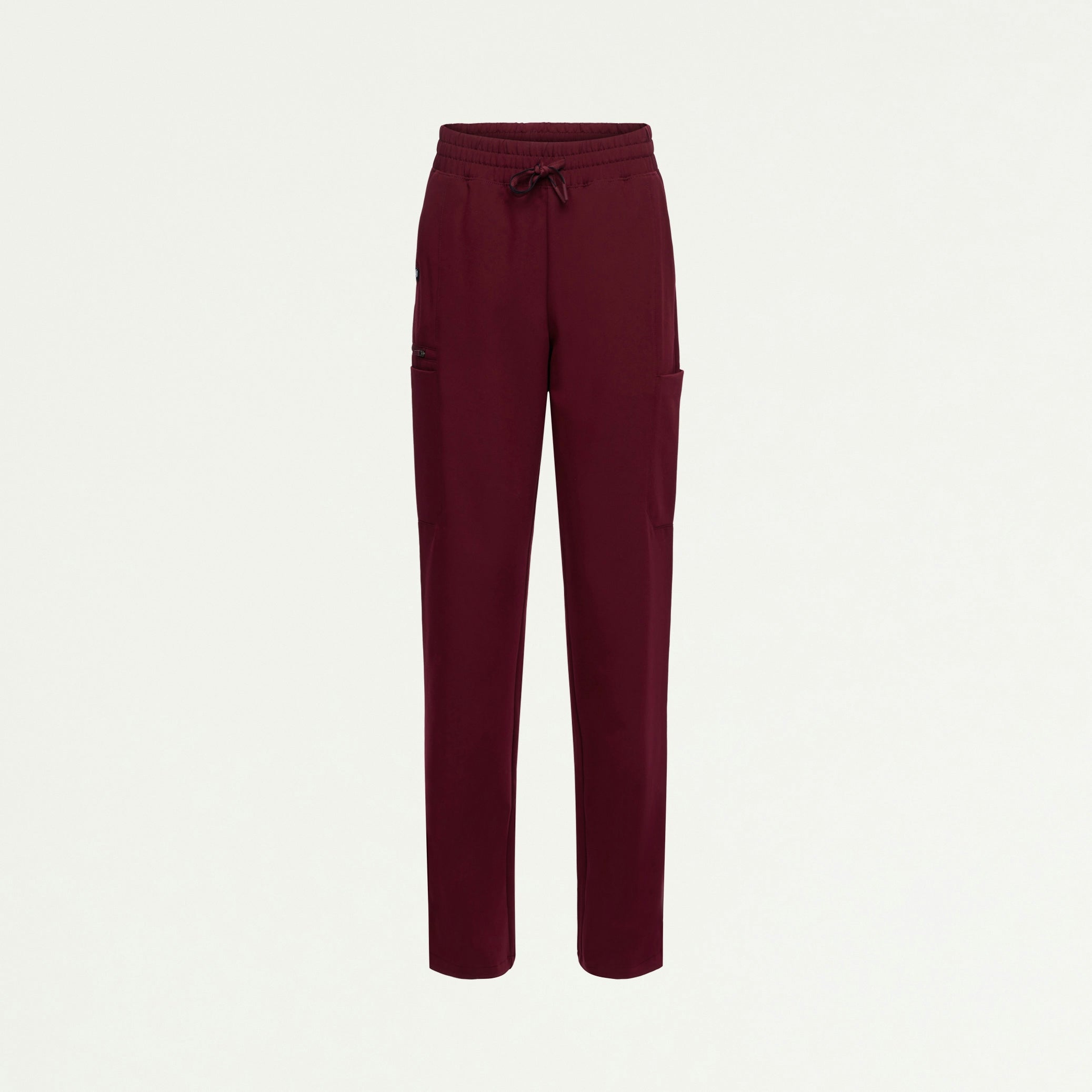 Payla 8-Pocket High Waisted Scrub Pant - Burgundy - WOMEN'S PANTS - Jaanuu
